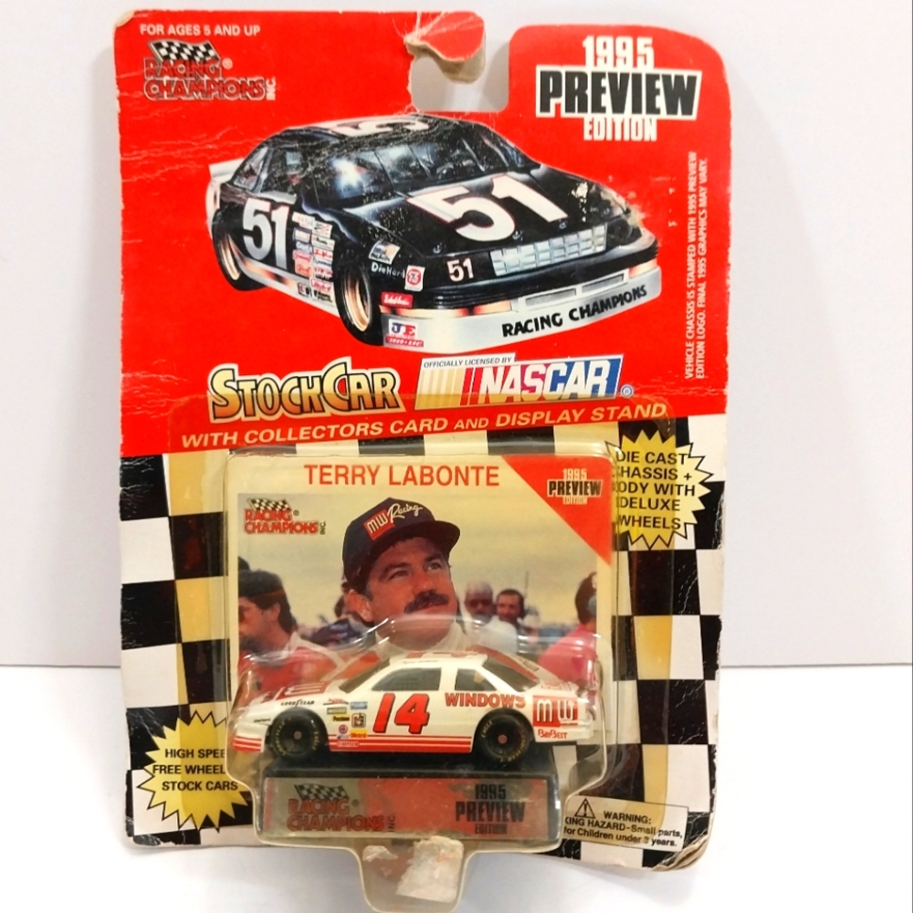 Racing Champions Terry Labonte 1/64 Nascar Stock Car Toy #14 1995  Preview #N030